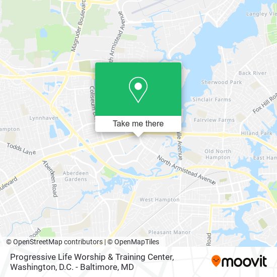 Progressive Life Worship & Training Center map