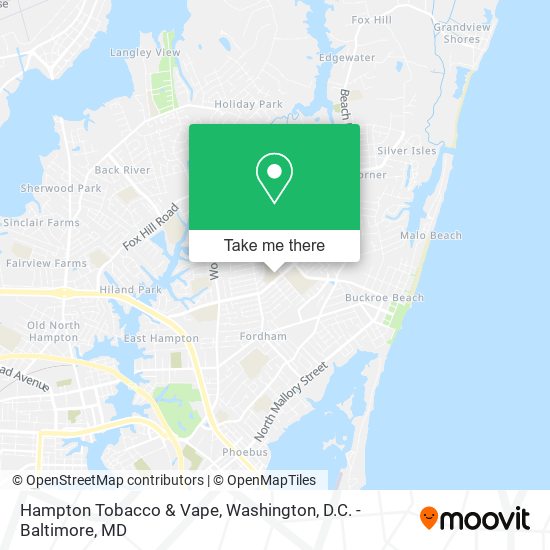 Mapa de Hampton Tobacco & Vape