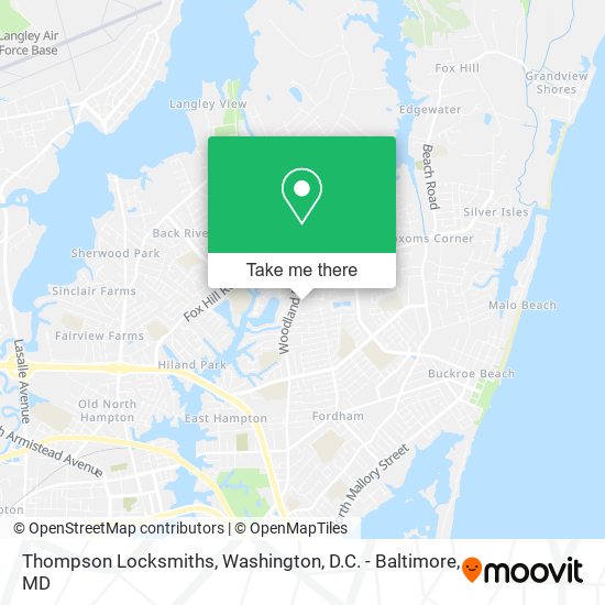 Thompson Locksmiths map