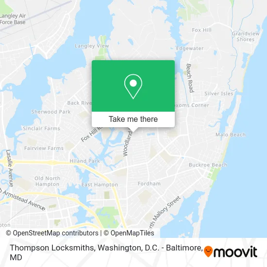 Thompson Locksmiths map