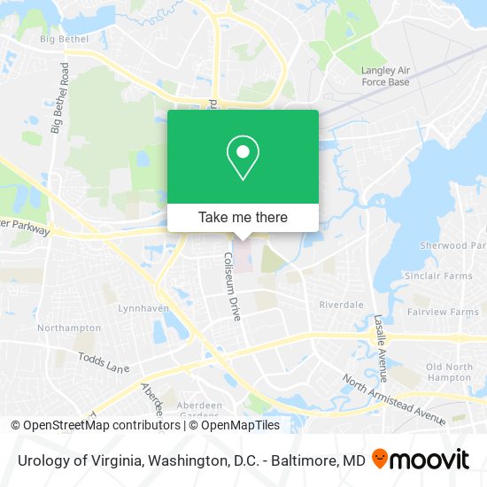 Urology of Virginia map