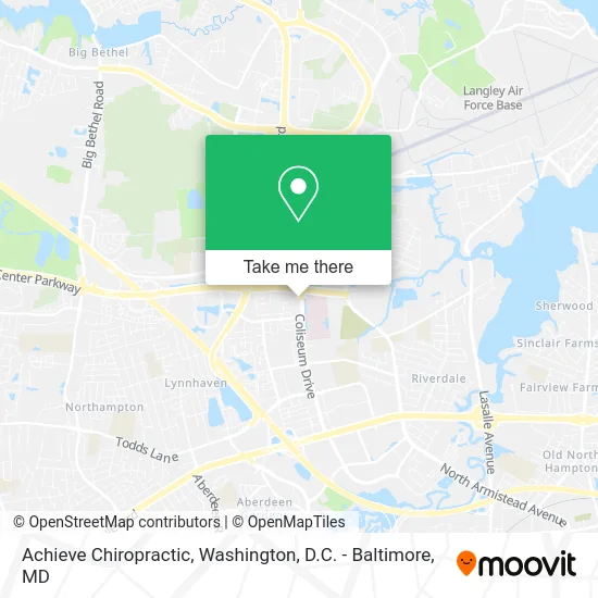 Achieve Chiropractic map