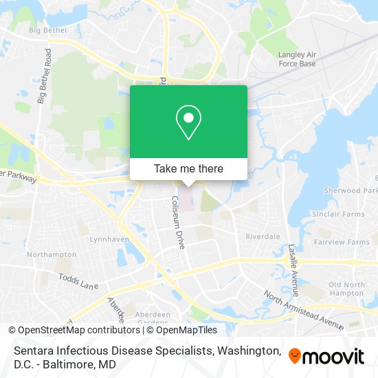 Sentara Infectious Disease Specialists map