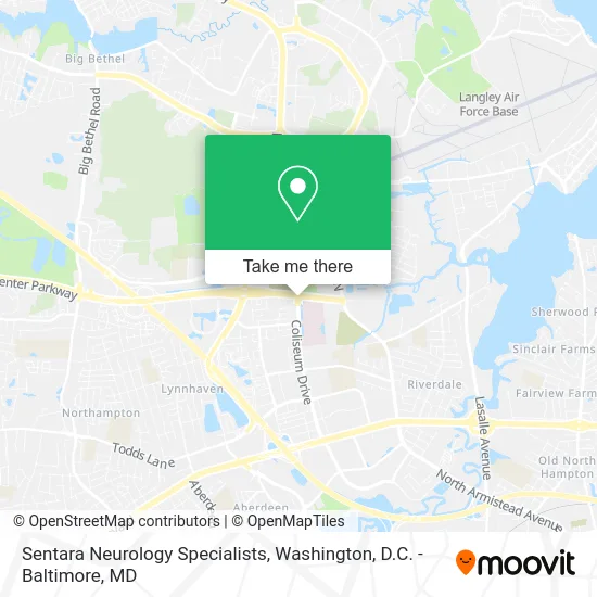 Sentara Neurology Specialists map