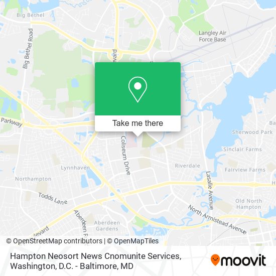 Hampton Neosort News Cnomunite Services map