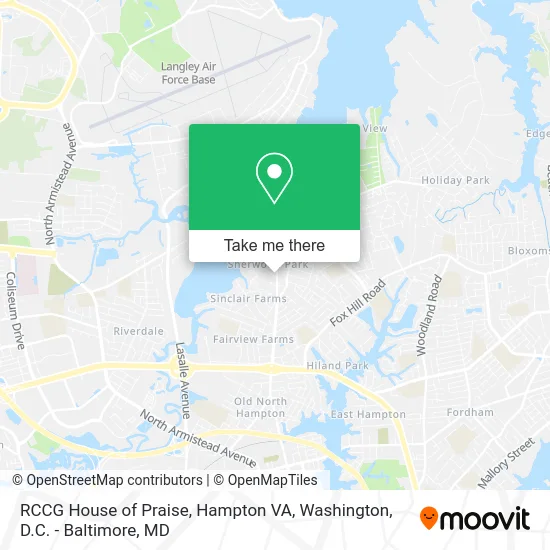 RCCG House of Praise, Hampton VA map