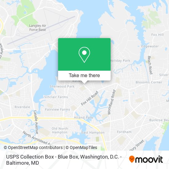 USPS Collection Box - Blue Box map