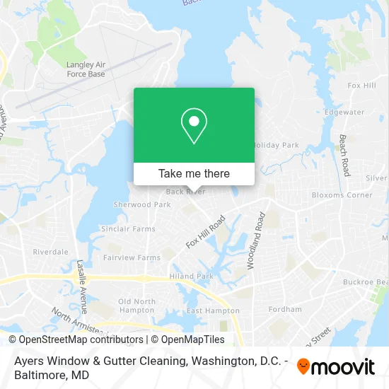 Ayers Window & Gutter Cleaning map