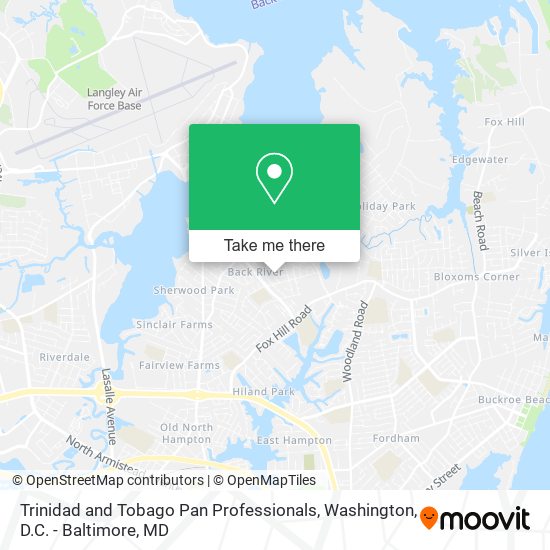 Mapa de Trinidad and Tobago Pan Professionals