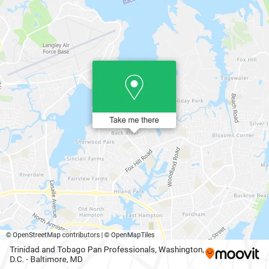 Mapa de Trinidad and Tobago Pan Professionals