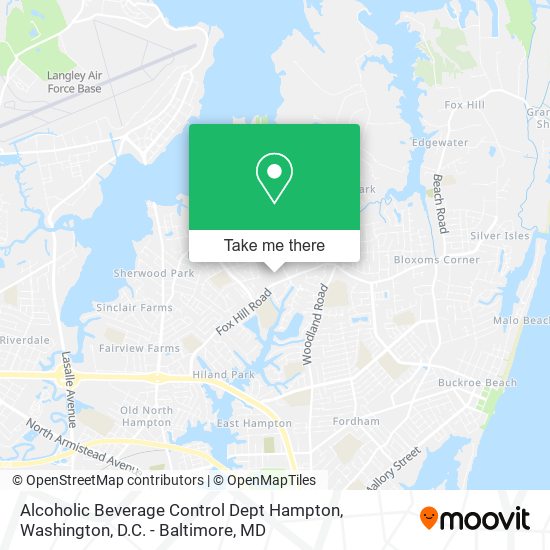 Alcoholic Beverage Control Dept Hampton map