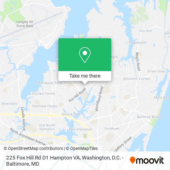 225 Fox Hill Rd D1 Hampton VA map