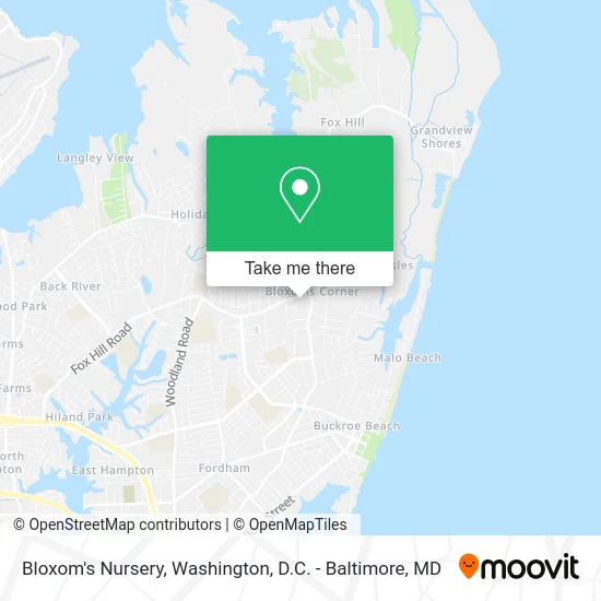 Bloxom's Nursery map