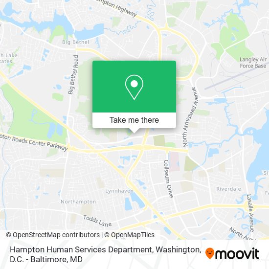Hampton Human Services Department map