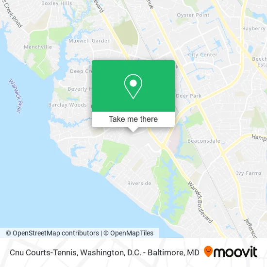 Cnu Courts-Tennis map