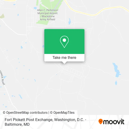 Fort Pickett Post Exchange map