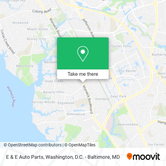 E & E Auto Parts map