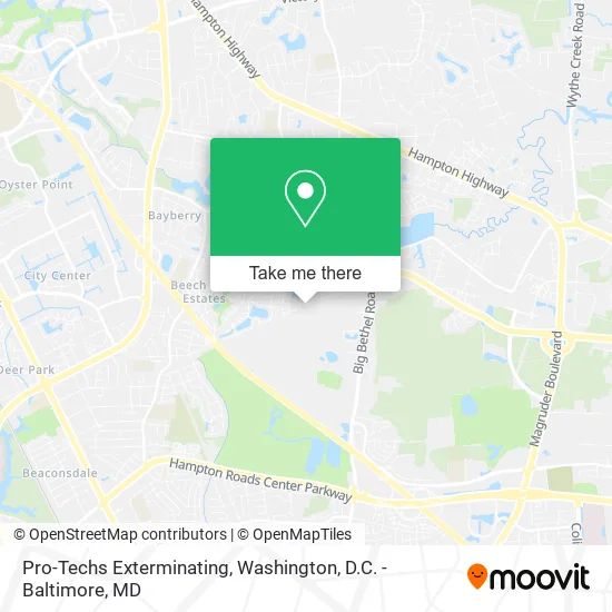Pro-Techs Exterminating map