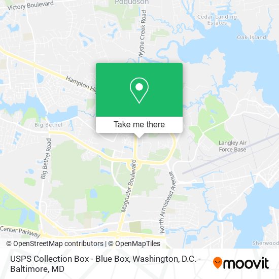 USPS Collection Box - Blue Box map