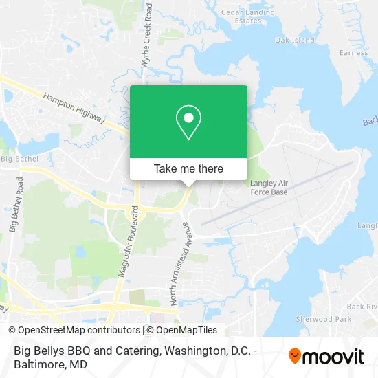 Mapa de Big Bellys BBQ and Catering