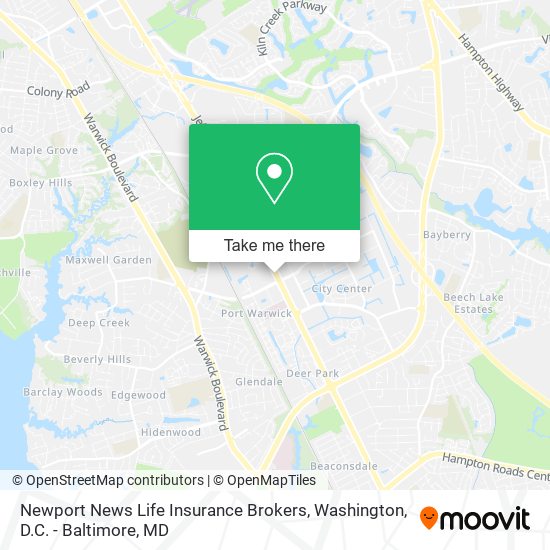 Mapa de Newport News Life Insurance Brokers