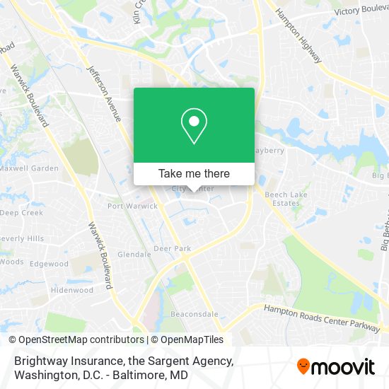 Brightway Insurance, the Sargent Agency map