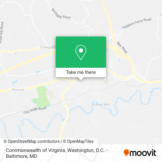 Commonwealth of Virginia map