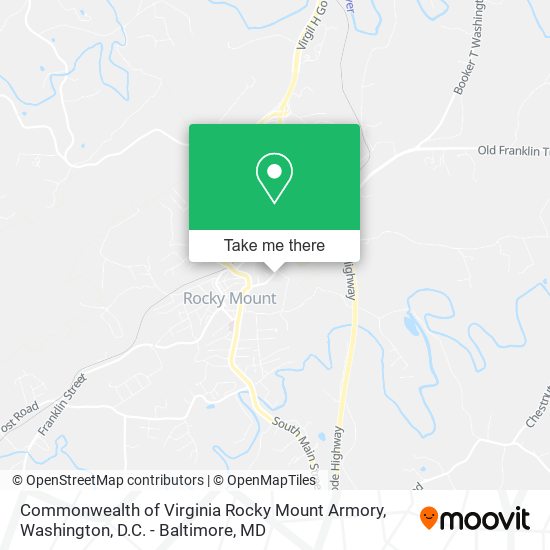 Commonwealth of Virginia Rocky Mount Armory map