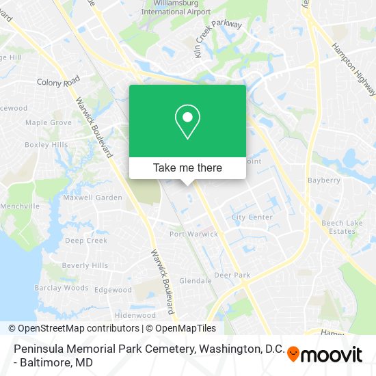 Mapa de Peninsula Memorial Park Cemetery