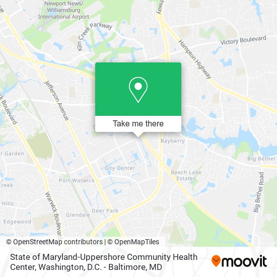 State of Maryland-Uppershore Community Health Center map