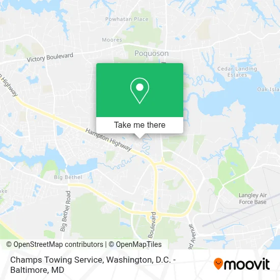 Champs Towing Service map