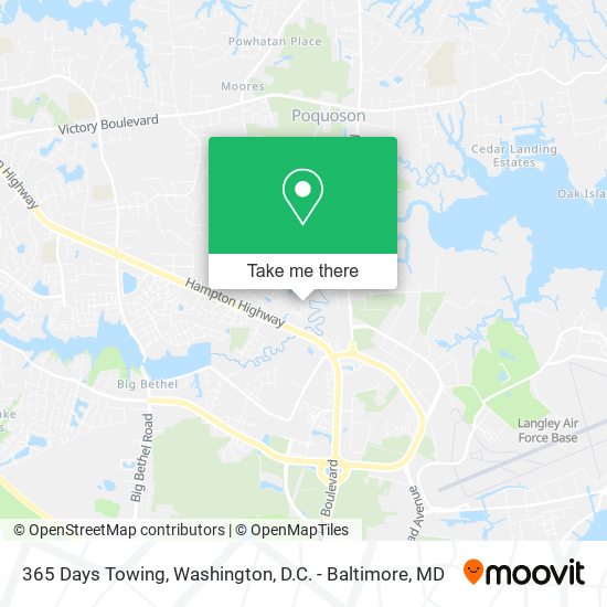 Mapa de 365 Days Towing