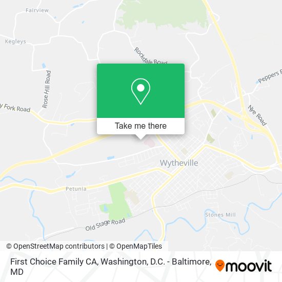 Mapa de First Choice Family CA