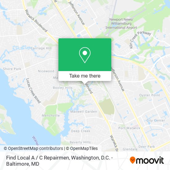 Mapa de Find Local A / C Repairmen