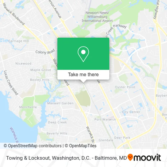 Towing & Locksout map