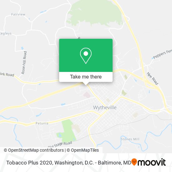 Mapa de Tobacco Plus 2020