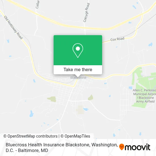 Bluecross Health Insurance Blackstone map