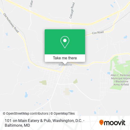 101 on Main Eatery & Pub map