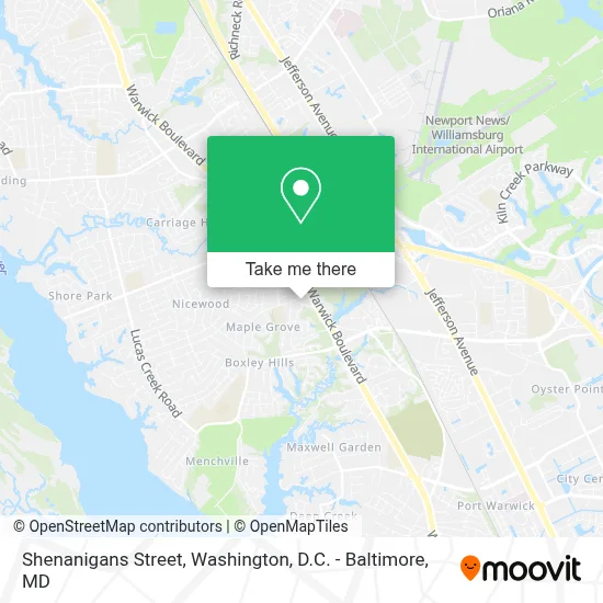 Shenanigans Street map