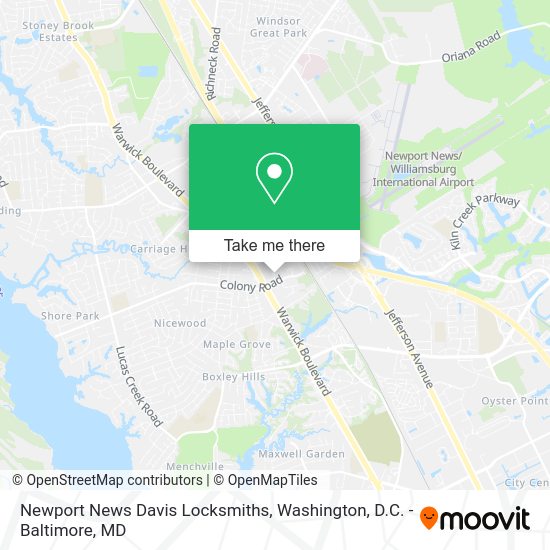 Newport News Davis Locksmiths map