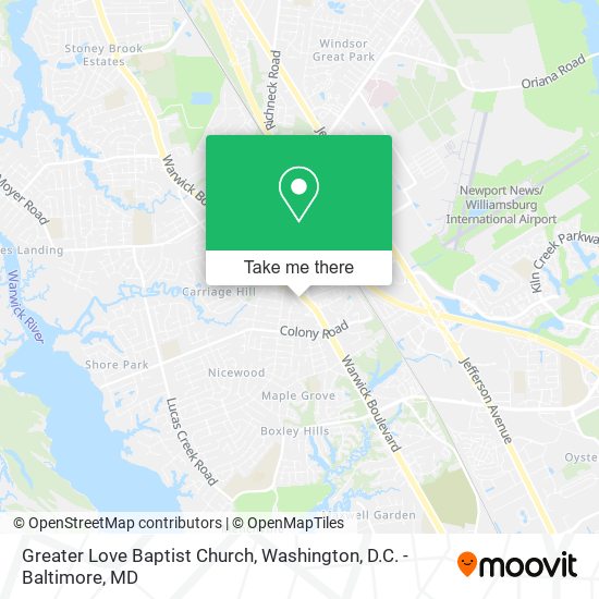 Greater Love Baptist Church map