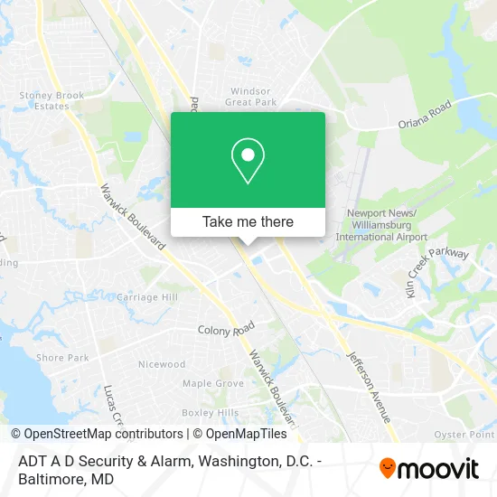 ADT A D Security & Alarm map