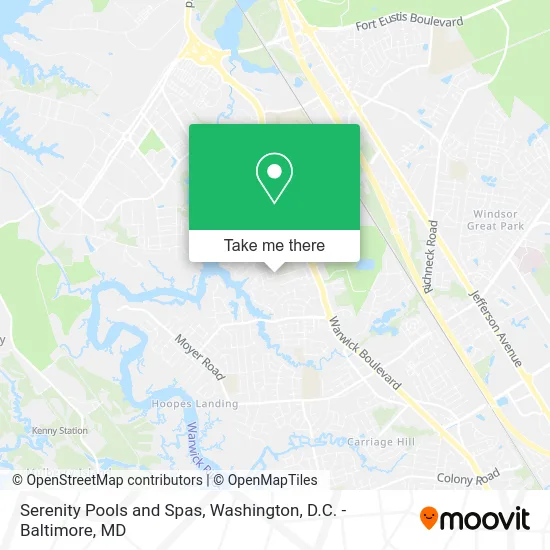 Serenity Pools and Spas map