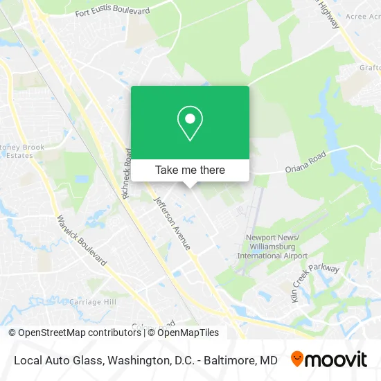 Mapa de Local Auto Glass