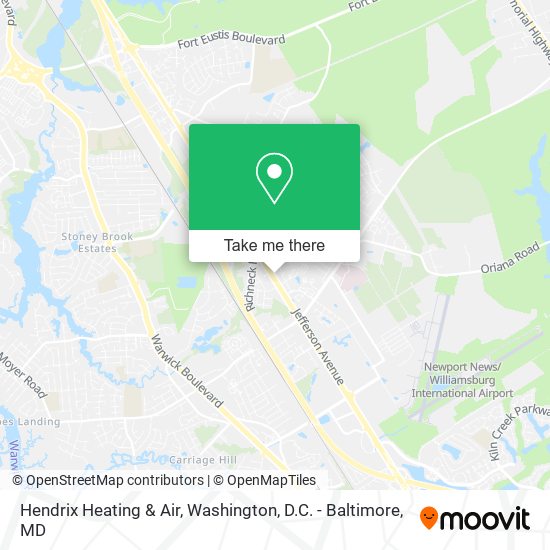 Hendrix Heating & Air map