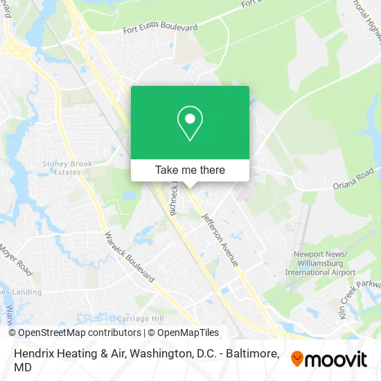 Mapa de Hendrix Heating & Air