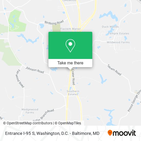 Entrance I-95 S map
