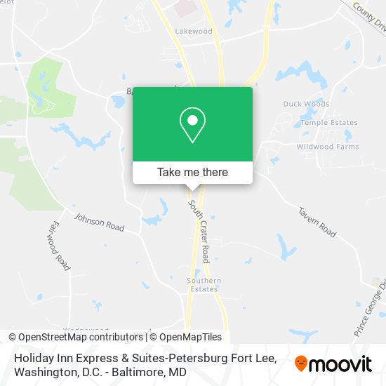 Holiday Inn Express & Suites-Petersburg Fort Lee map