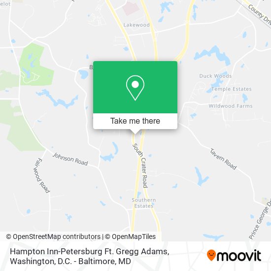 Hampton Inn-Petersburg Ft. Gregg Adams map