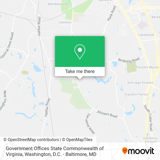 Government Offices State Commonwealth of Virginia map